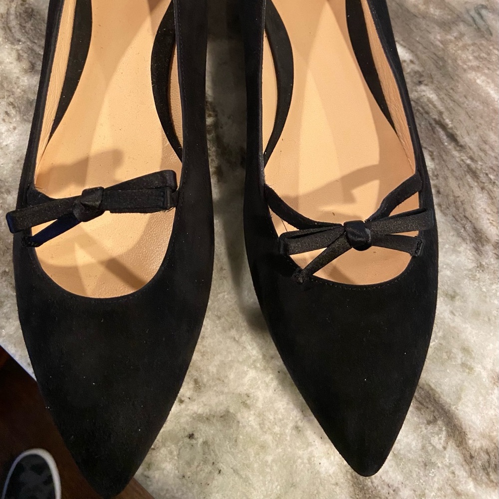 Armani runway Collezioni pointed bow ballet flats